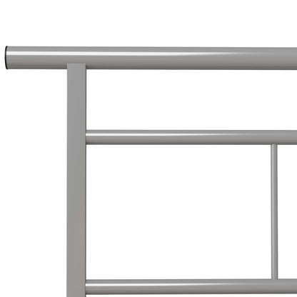 Bed Frame without Mattress Grey Metal 90x200cm