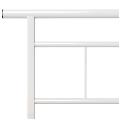 Bed Frame without Mattress White Metal 120x200cm