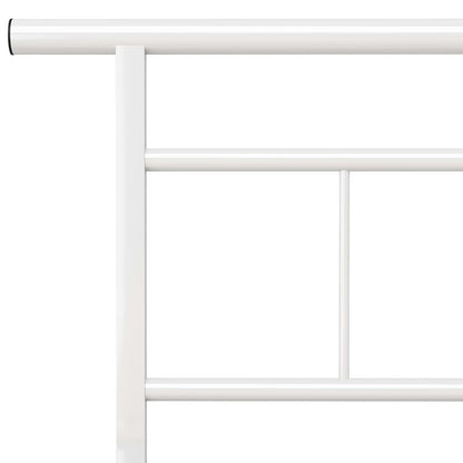 Bed Frame without Mattress White Metal 200x200cm