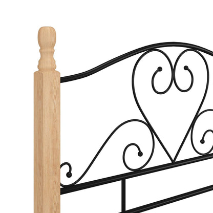 Bed Frame without Mattress Black Metal 90x200 cm