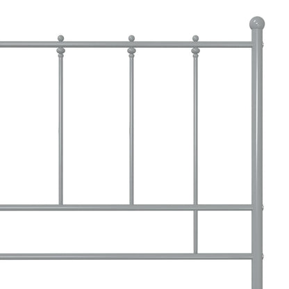 Bed Frame without Mattress Grey Metal 200x200 cm