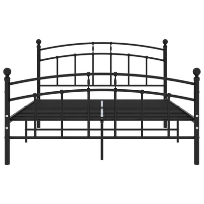 Bed Frame without Mattress Black Metal 200x200 cm