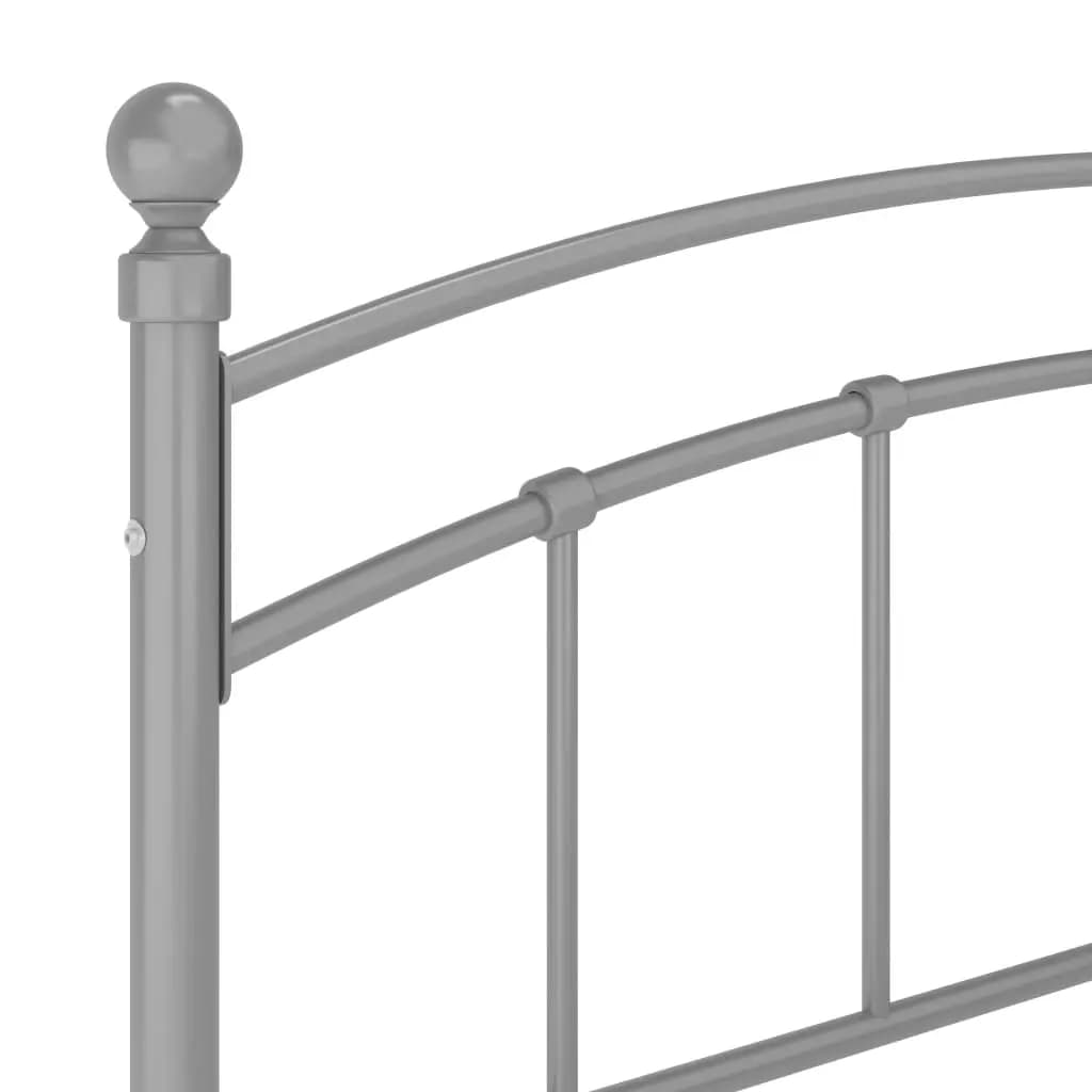 Bed Frame without Mattress Grey Metal 200x200 cm