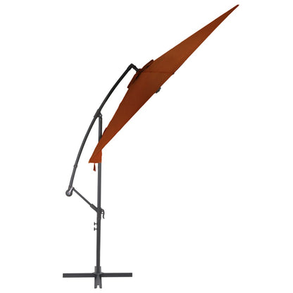 Cantilever Garden Parasol with Aluminium Pole Terracotta 300 cm