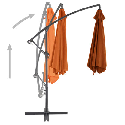 Cantilever Garden Parasol with Aluminium Pole Terracotta 300 cm