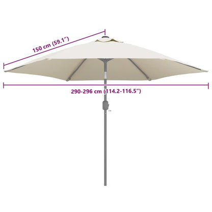 Replacement Fabric for Outdoor Parasol Sand White 300 cm
