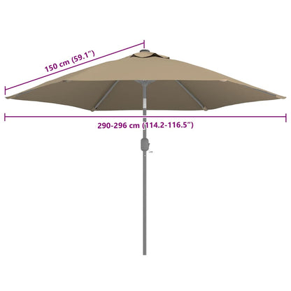 Replacement Fabric for Outdoor Parasol Taupe 300 cm