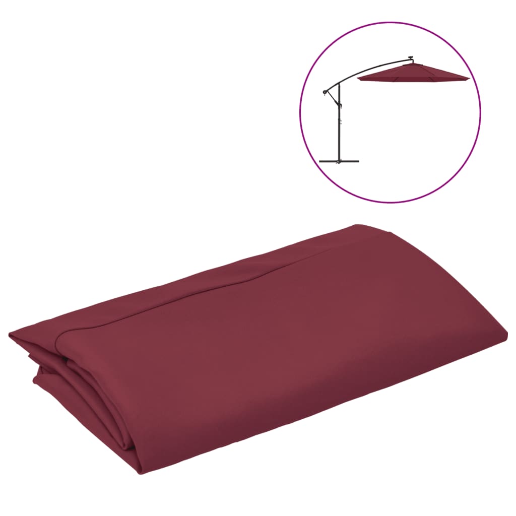 Replacement Fabric for Cantilever Umbrella Bordeaux Red 350 cm