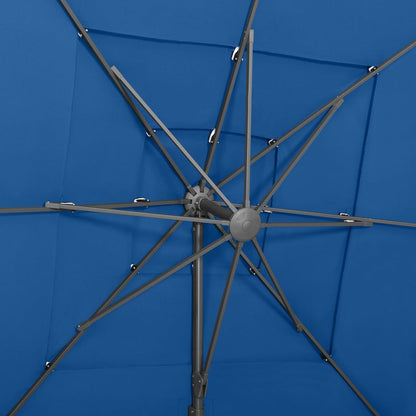 4-Tier Garden Parasol with Aluminium Pole Azure Blue 250x250 cm