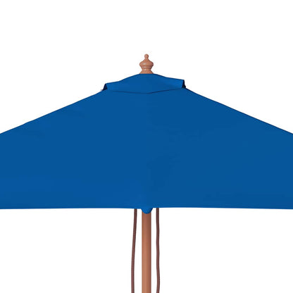 Garden Parasol with Wooden Pole Blue 150x200 cm