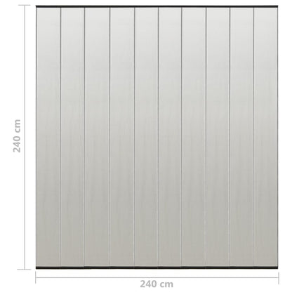 Insect Door Screen with 10-Piece Mesh Curtain Black 240x240 cm