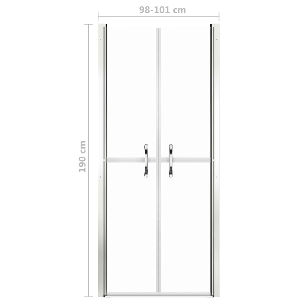 Shower Door Clear ESG 101x190 cm