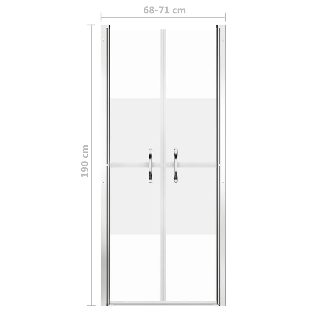 Shower Door Half Frosted ESG 71x190 cm
