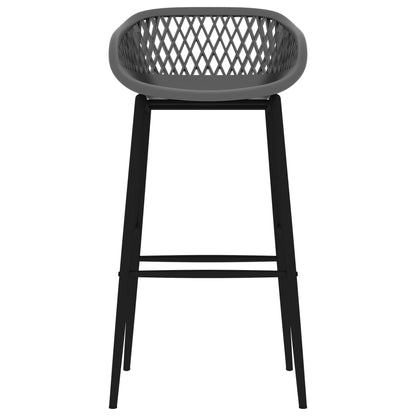 5 Piece Bar Set Black and Grey
