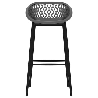 5 Piece Bar Set White and Grey