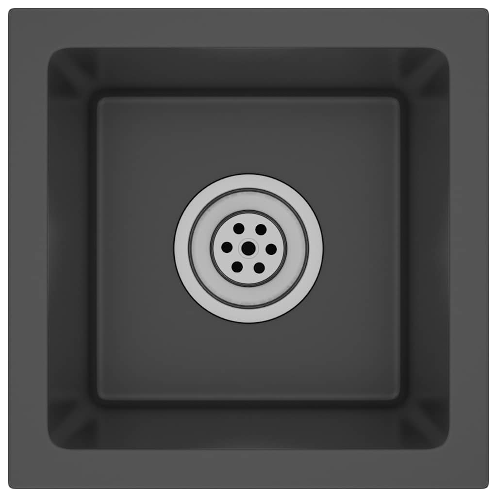 Handmade Kitchen Sink Black Stainless Steel