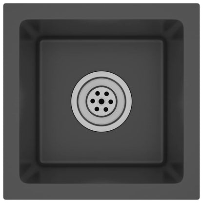 Handmade Kitchen Sink Black Stainless Steel