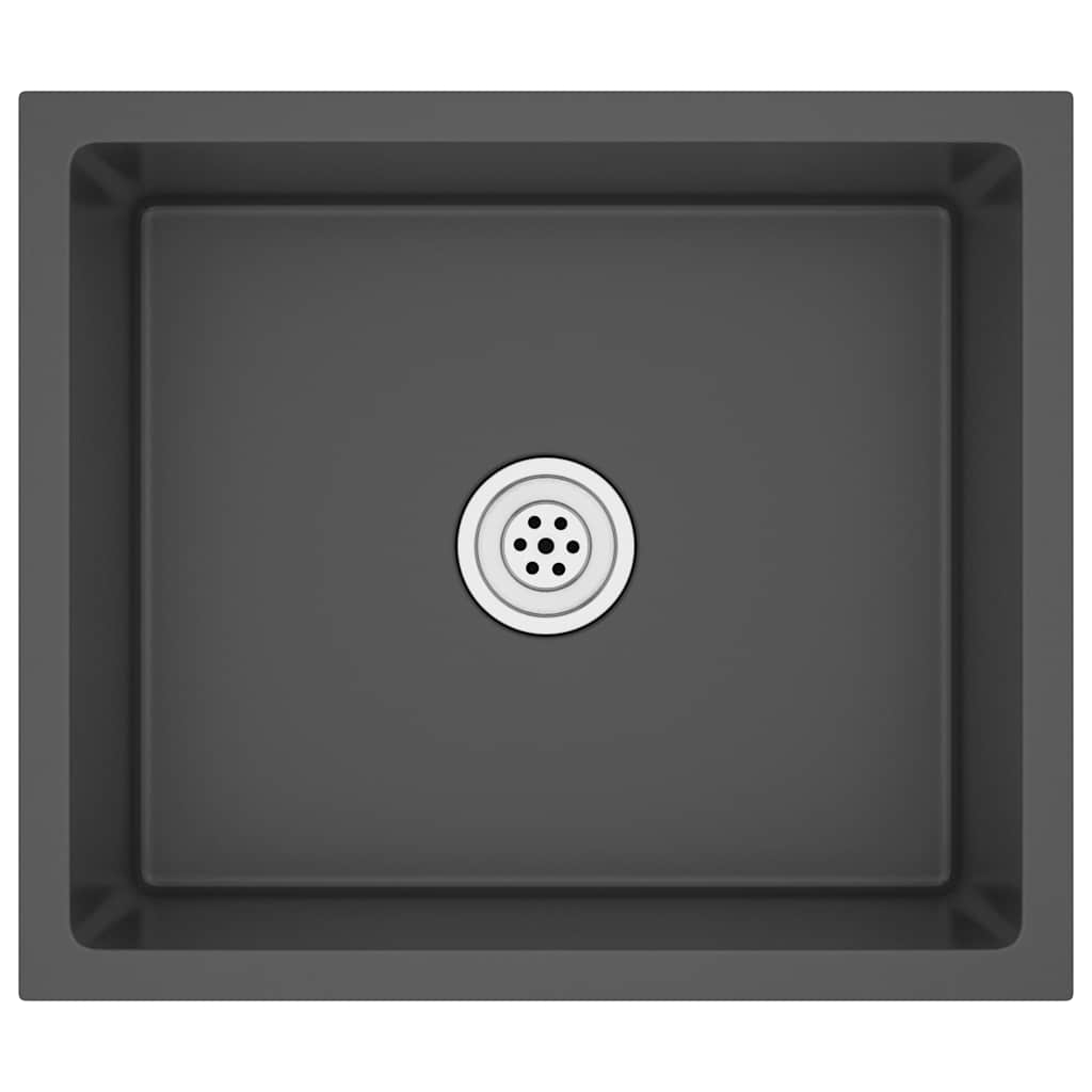 Handmade Kitchen Sink Black Stainless Steel
