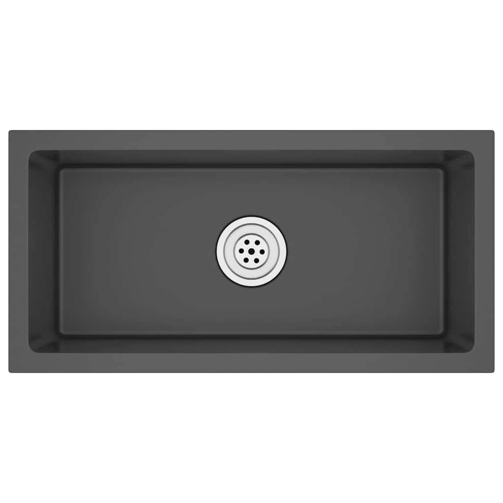Handmade Kitchen Sink Black Stainless Steel