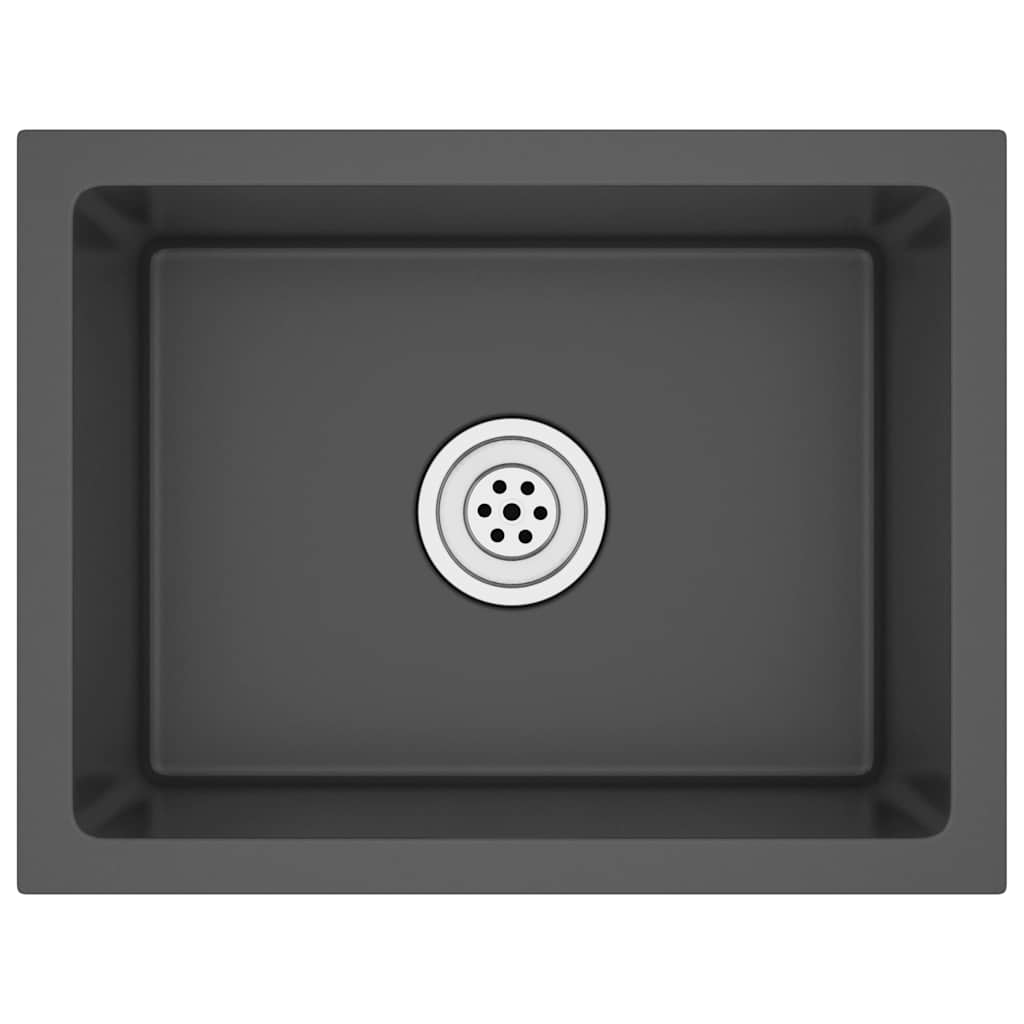 Handmade Kitchen Sink Black Stainless Steel