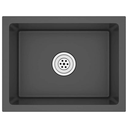 Handmade Kitchen Sink Black Stainless Steel