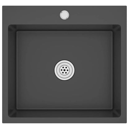 Handmade Kitchen Sink Black Stainless Steel