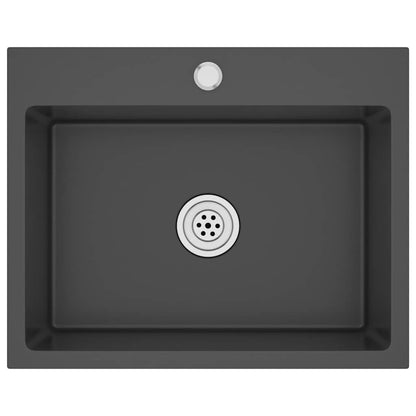 Handmade Kitchen Sink Black Stainless Steel