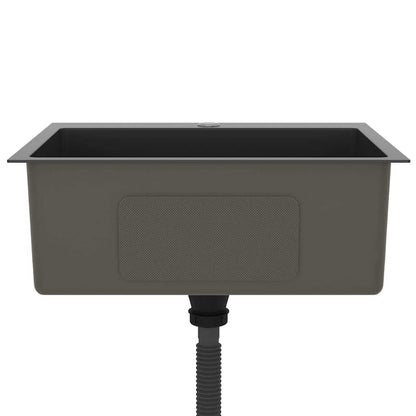 Handmade Kitchen Sink Black Stainless Steel