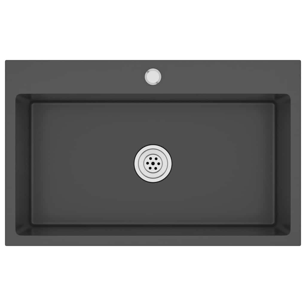 Handmade Kitchen Sink Black Stainless Steel
