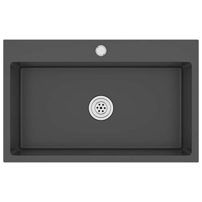 Handmade Kitchen Sink Black Stainless Steel