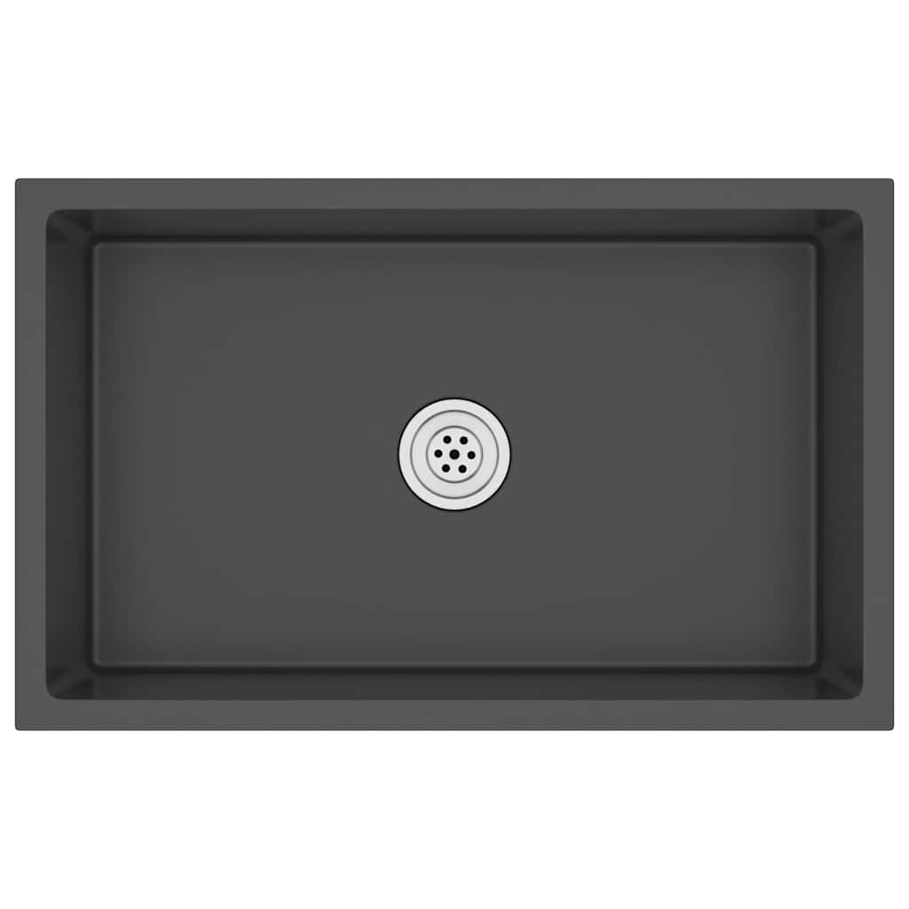 Handmade Kitchen Sink Black Stainless Steel