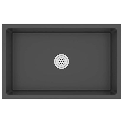 Handmade Kitchen Sink Black Stainless Steel