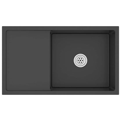 Handmade Kitchen Sink Black Stainless Steel