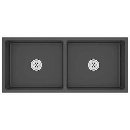 Handmade Kitchen Sink Black Stainless Steel