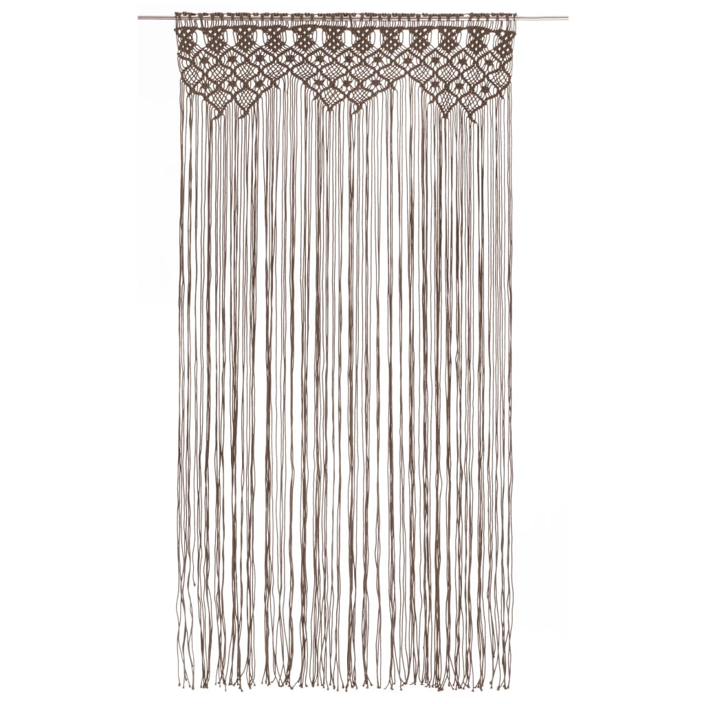 Macrame Curtain Taupe 140x240 cm Cotton