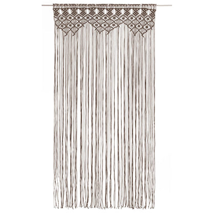 Macrame Curtain Taupe 140x240 cm Cotton