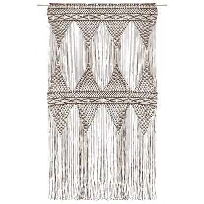 Macrame Curtain Taupe 140x240 cm Cotton