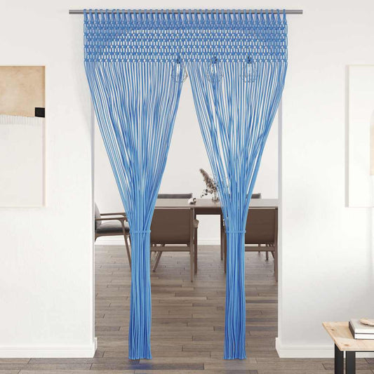 Macrame Curtain Blue 140x240 cm Cotton