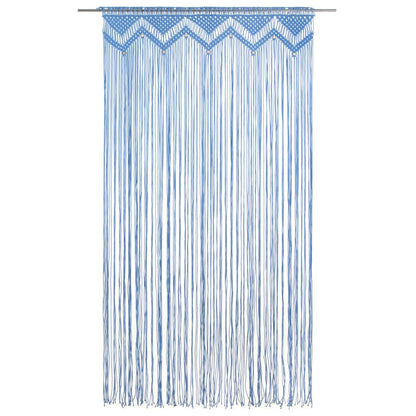 Macrame Curtain Blue 140x240 cm Cotton