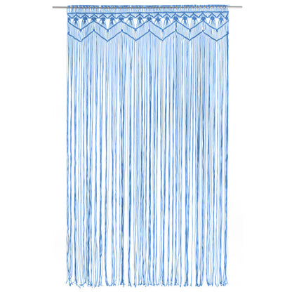 Macrame Curtain Blue 140x240 cm Cotton