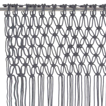 Macrame Curtain Anthracite 140x240 cm Cotton