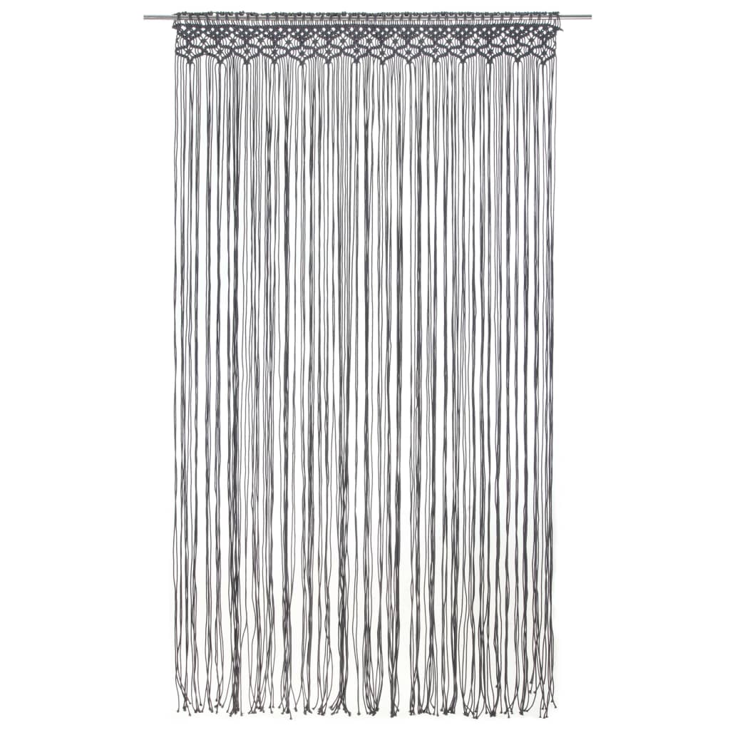Macrame Curtain Anthracite 140x240 cm Cotton