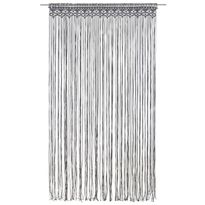 Macrame Curtain Anthracite 140x240 cm Cotton