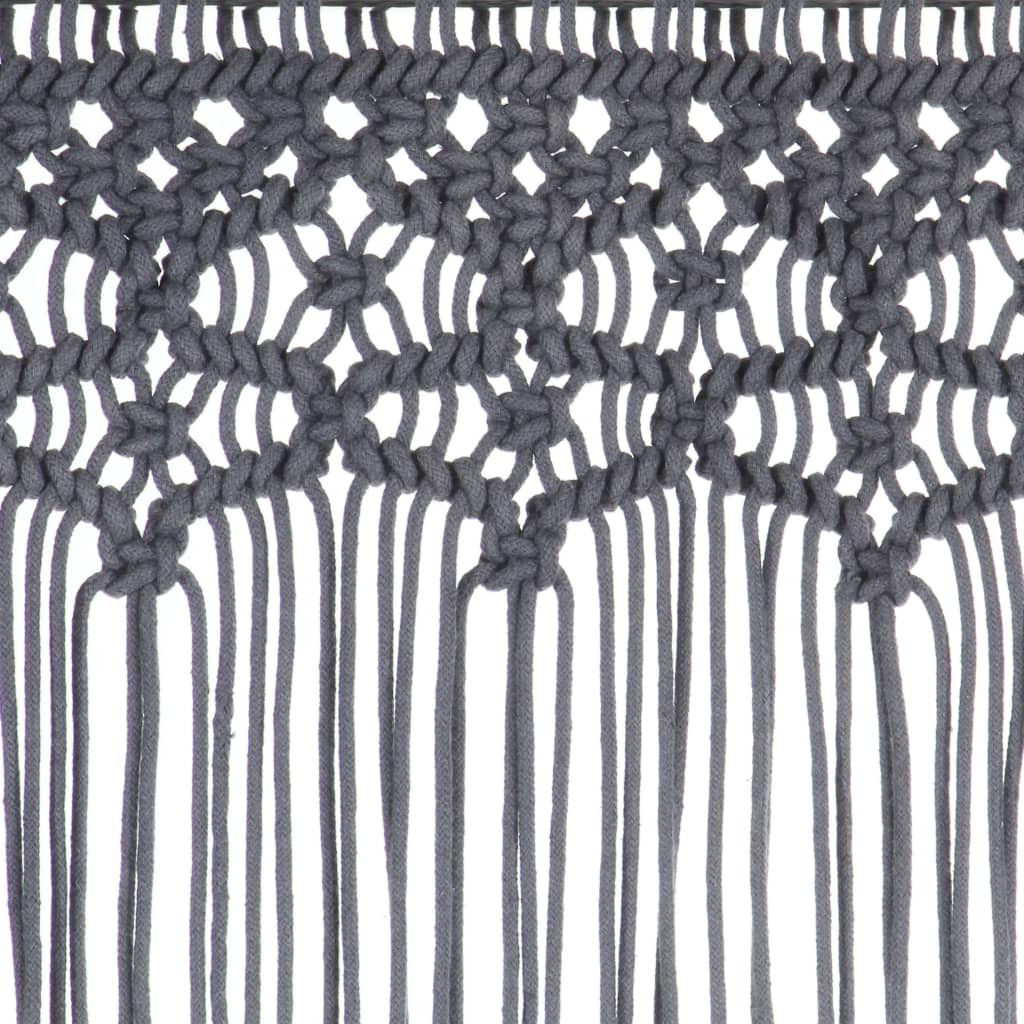 Macrame Curtain Anthracite 140x240 cm Cotton