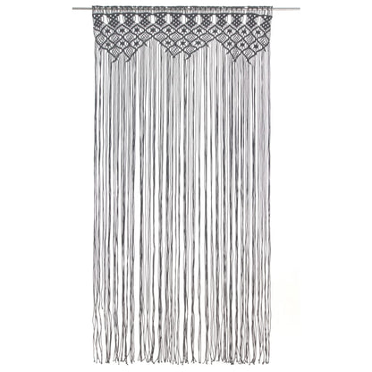Macrame Curtain Anthracite 140x240 cm Cotton