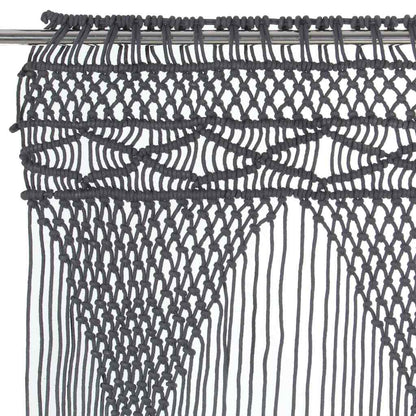 Macrame Curtain Anthracite 140x240 cm Cotton