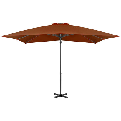 Cantilever Garden Parasol with Aluminium Pole Terracotta 250x250 cm