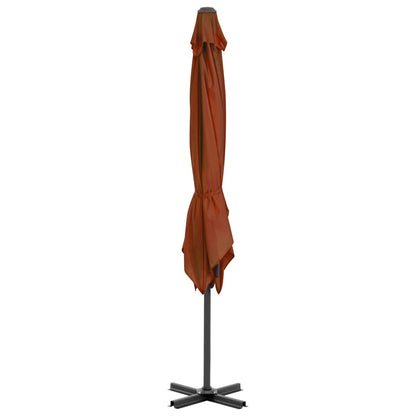 Cantilever Garden Parasol with Aluminium Pole Terracotta 250x250 cm