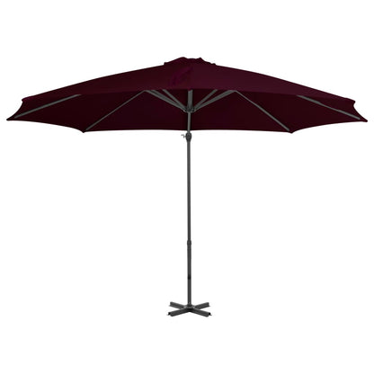 Cantilever Garden Parasol with Aluminium Pole Red 300 cm