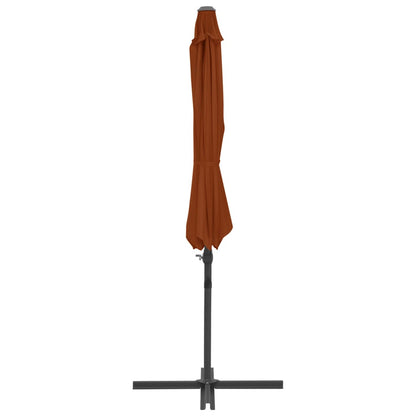Cantilever Garden Parasol with Steel Pole Terracotta 300 cm